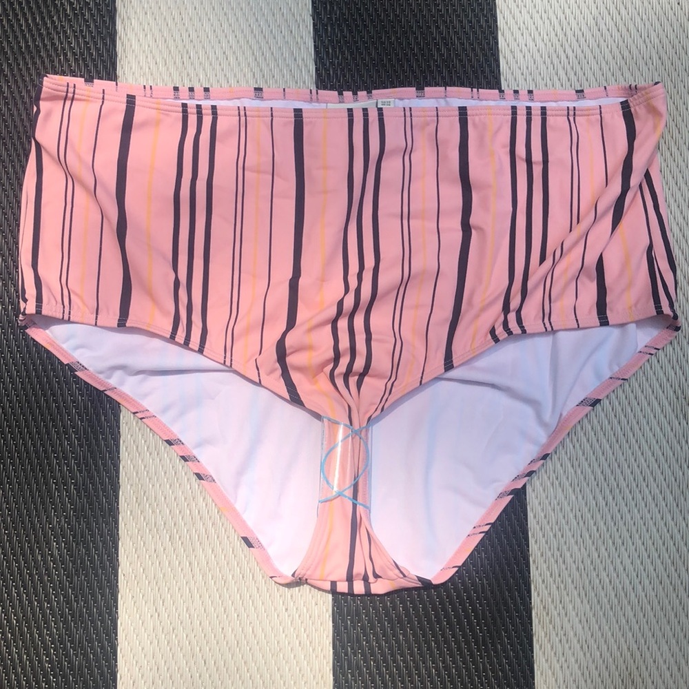 Pink Striped High Waisted Bottoms
